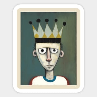 Footballer In A Crown Sticker